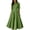 Army Green, variant on Womens Cotton Linen Blend Button Front Dress High Waist Midi Maxi Shirt Dress with Pockets Pleated Skirt Navy 2XL