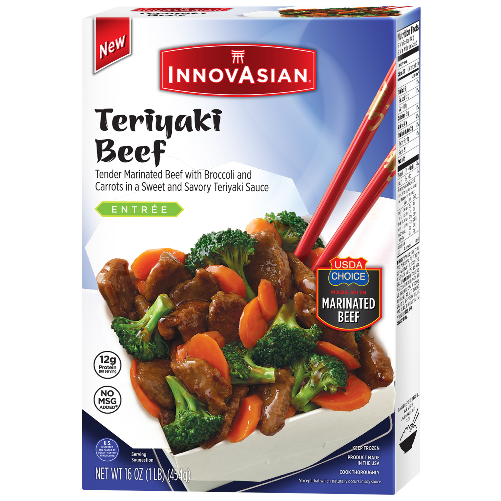 Innovasian Teriyaki Beef Frozen Asian Entree 16 Oz Walmart Com Walmart Com