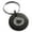 Black, variant on Stainless Steel Aztec Ouroboros Serpent Rune Engraved Small Medallion Circle Charm Keychain Keyring