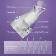 Pure Daily Care Nano Steamer 3-in-1 Ionic Facial Nano Facial Mister 5-Piece Stainless Steel Skin Kit (Purple)