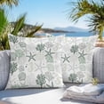 thumbnail image 3 of Sage Green Coastal Throw Pillow Covers 16x16 Inch Set of 2, Summer Beach Coral Shell Ocean Waterproof Outdoor Pillow Covers, Decorative Cushion Pillowcases for Couch, Sofa, Bed, Garden, Patio, 3 of 9