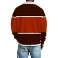 thumbnail image 3 of Cozyvia Men's Long Sleeve Color Block Polo Shirts, Waffle Henley Shirts with Collar, Oversized Casual Button Up Shirt Golf Polo Shirts - Coffee M, 3 of 5
