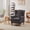 Grey, variant on Peispie Vintage High Back Accent Chair with Side Table, Upholstered Wingback Armchair and Wooden Coffee Table Set, Comfy Reading Chair with Rolled Arms for Living Room Bedroom Office Lounge,Floral