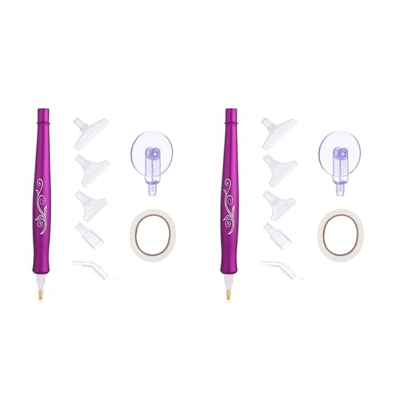 ziyahi Diamond Pen Diamond Dual Replaceable Diamond Precision Drill Patterns violet