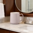 thumbnail image 4 of Plastic Toothbrush Cup - Dormitory Bathroom Washbasin Cup, Thickened No Scale Design, Sleek Easy Clean, Stable Wide Base, Pink, JKODE, 4 of 8