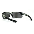 thumbnail image 2 of Mens Xloop Hunters Camo Half Rim Plastic Sunglasses Green White Silver Mirror, 2 of 4