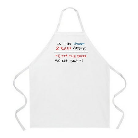 Attitude Apron 2 Rules Apply Apron, Natural, One Size Fits Most