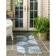 thumbnail image 4 of Unique Loom Outdoor Coastal Collection Area Rug - Bodrum (2' x 6' Runner Navy Blue/Ivory), 4 of 11