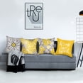 thumbnail image 5 of Yellow Pillow Covers 16x16 Inch Set of 4 Decorative Throw Pillow Covers for Couch Sofa Outdoor Throw Pillow Cover Farmhouse Cushion Linen Pillow Case Living Room Home Modern Decor, 5 of 6