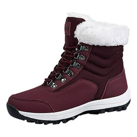 

Ediodpoh Cotton Long Snow Booties Keep Warm for Women Snow Long Knee Hign Boots Women s Boots Womens Boots Red 6.5