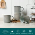 thumbnail image 3 of ALOFMO 16oz Ceramic Coffee Mugs Set of 4, Coffee Cups with Handles, Tea Cups, Cappuccino Cup, Latte Cup, Microwave cups for Home Office, Dusty Blue, 3 of 11