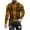 Orange, variant on Your-Sty Men's Shirts Long Sleeve T-Shirt Crew Neck Midweight Tees Classic Basic Casual Tops Plaid Shirt