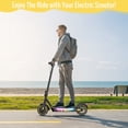 thumbnail image 3 of 600W Electric Scooter for Adults, Up to 25MPH and 22-30Miles Long-Range, 10'' Air Tires, Foldable Commuting Escooter with Double Braking System and App Yellow, 3 of 8