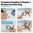 thumbnail image 2 of Fishing Rod Repair Kit,Fishing Pole Eyelet Ceramic Insert Eyes Repair with 52 Guide Rings and Supplies, 2 of 5