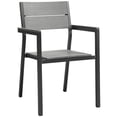 thumbnail image 1 of Modway Fauteuil d'Extérieur Maine 17.5" en Aluminium Moderne Finition Marron/gris, 1 of 3