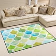 thumbnail image 2 of SKYSONIC Green Blue Mermaid Scales Lightweight Carpet Mats Area Soft Rugs Floor Mat Rug Decoration for Kids Room Living Room Bedroom 72 x 48 inches, 2 of 6