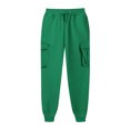 thumbnail image 3 of IROINNID Sweatpants for Men Deals Solid Drawstring Waist Jogger Pants Thicken Stretch Comfy Sport Pants With Pocket,Green, 3 of 4