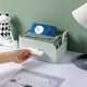 thumbnail image 4 of Caja de pañuelos multifunción, dispensador de pañuelos, caja de pañuelos de plástico, caja de pañuelos higiénico para oficina, dormitorio, sala de estar, cocina, baño, coche, 4 of 5