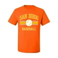 thumbnail image 2 of Wild Bobby City of San Diego Baseball Fantasy Fan Sports Men's T-Shirt, Orange, Large, 2 of 6