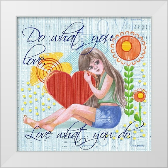 Phillips, Anita 15x15 White Modern Wood Framed Museum Art Print Titled - Love What You Do