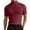 347#Red, variant on Men's Summer Mock Turtleneck T Shirt Solid High Collar Short Sleeve Tops Basic Slim Undershirt Tees