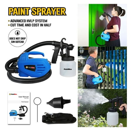 800ML Paint Spray Painter 650W Paint Sprayer Machine 800ML/Min Output HVLP Oil Primer Water Sprayer w/ 3 Spraying Patterns Motor Strap Detachable Containe