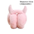 thumbnail image 7 of New in Winter Ear Muffs Women Soft Plush Thicken Outdoor Warmer Ear Protection Fashion Cute Little Devil Horn Foldable Earflaps (Khaki), 7 of 7