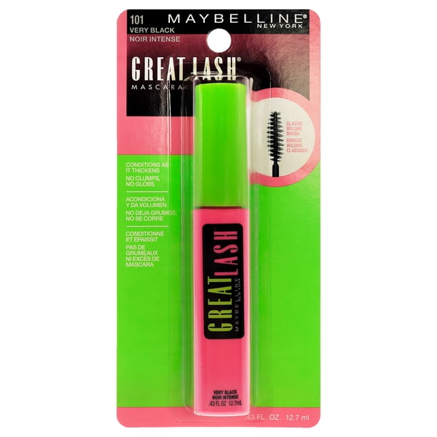 Great Lash Mascara - # 101 Very Black by Maybelline for Women - 0.43 oz Mascara Maybelline Maybelline