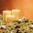 thumbnail image 4 of 24 piezas Adorno de árbol de Navidad NQ con purpurina de flor de pascua dorado, 4 of 4