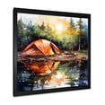 thumbnail image 2 of Designart "Retreat in Forest Camping Tents I" Food & Beverage Framed Wall Art Decor - Traditional Orange Fruits Entryway Framed Wall Art, 2 of 6