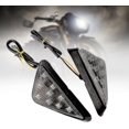 thumbnail image 4 of Indicadores LED para motocicleta/luces de señal de giro, 2 piezas, luces de señal LED para motocicleta, señal de giro empotrada triangular, 4 of 5