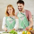 thumbnail image 3 of Pioneer Flower Floral Print Pattern Apron-Garden Aprons for Women with Pockets-Cotton Linen Waterproof Kitchen Cooking Gardening Aprons Adjustable for Kitchen,Cooking,BBQ and Salon 33x27 Inch, 3 of 7