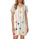 thumbnail image 5 of Zapatos de Vestido Casual para Mujeres con Cuello en V Impreso Y Mangas Enrolladas, Vestido Corto para Mujeres Casual, Poliéster Ligero para Uso Diario, 5 of 8