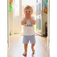 thumbnail image 5 of BemeyourBBs Infant Baby Boys Birthday Outfits 1st Years Old Birthday Clothes Letter Animals Print Short Sleeve T-Shirts Elastic Waist Plaid Shorts Set 2Pcs Spring Summer Clothes, 5 of 9