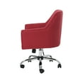 thumbnail image 6 of GDF Studio Morgan Mid Century Modern Fabric Home Office Chair, Red and Chrome, 6 of 7