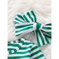 thumbnail image 5 of Sunisery Toddler Baby Girls St Patricks Day Outfits Shamrock Dress Striped Mesh Tutu Skirts with Headband, 5 of 6