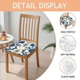 thumbnail image 2 of Blue and Beige Pioneer Flower Seat Covers for Dining Room Chairs Set Of 4,Stretch Printed Washable Chair Seat Cover with Elastic Ties and Button,Removable Waterproof Couch Cushion Covers, 2 of 6