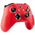 thumbnail image 4 of eXtremeRate Soft Anti-Slip Red Silicone Controller Cover Skins Thumb Grips Caps Protective Case for Microsoft Xbox One X & One S Controller Red, 4 of 9