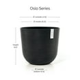 thumbnail image 2 of Ecopots Oslo Durable Modern Round Indoor/Outdoor Recycled Based Composite Flower Pot Planter, Dark Grey, 17.75", 2 of 4