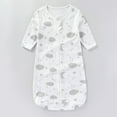 thumbnail image 2 of WUXIAN Baby Swaddle Bag Unisex Solid Color Wrap Sleeping Sack Baby Swaddle Bag Hat Baby Care,Grey,12-18M, 2 of 3