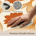 thumbnail image 6 of ODIKA 4'x6' Washable Area Rug Stain Resistant, Low Pile, Easy Care Retro Leaf Blossom Halloween Decor Symmetrical Border Textile Art for Dorm Room, Small Living, 6 of 7