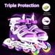 thumbnail image 5 of Patines en línea ajustables para niños, patines de roller resistentes al desgaste con malla transpirable, ruedas iluminadas completamente para niñas y niños., 5 of 7