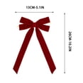thumbnail image 3 of 16pcs Velvet Christmas Bow with Metallic Ribbon – Hanging Bow for Tree, Wreath, Gift Wrapping and Xmas Decoration, 5.1 x 10.2 Inch, 3 of 6