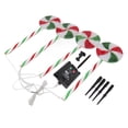 thumbnail image 2 of Luces solares tipo piruleta, IP65, impermeables, 8 modos, 1 por 4, decorativas, LED, para Navidad, para jardín, camino y patio., 2 of 14