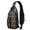 Black-35, variant on Hippie Sling Backpack, Geometric Ethnic Crossbody Daypack with Stripes and Waves Pattern, Lightweight Anti-theft Bag for Travel