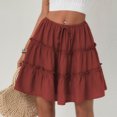 thumbnail image 5 of Njagoc3 Womens Summer Layered Short Skirt with Solid & Striped Designs, Versatile Style for Any Occasion, 5 of 6