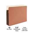 thumbnail image 2 of HITOUCH BUSINESS SERVICES Heavy-Duty Reinforced File Pocket 3.5" Exp Letter Size Brown 10/BX, 2 of 4