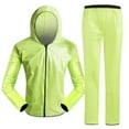 thumbnail image 1 of Waterproof Raincoat Pants Set Women Men Reflective Waterproof Hooded Suit for Cycling Riding Camping, 1 of 7