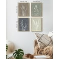 thumbnail image 4 of Drsoum Vintage Boho Wall Decor Botanical Wall Art Wooded Minimalist Plant Print Modern Rustic Farmhouse Home Kitchen 8x10inx4pcs Natural Framed, 4 of 5