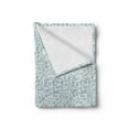 thumbnail image 2 of Chemistry Elements Soft Flannel Fleece Blanket, Monochrome Doodle Style Composition of Lab Equipment Pattern, Cozy Plush for Indoor and Outdoor Use, 50" x 70", Off White and Sea Blue, by Ambesonne, 2 of 6